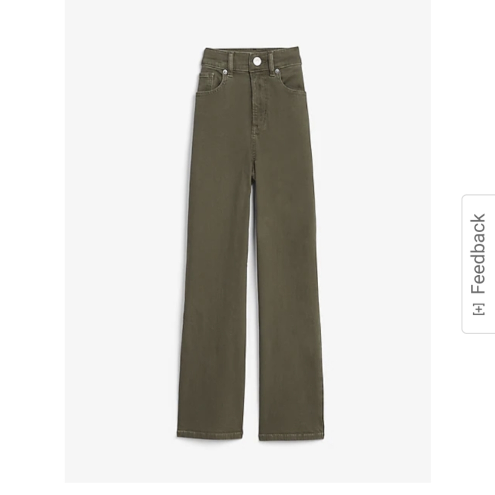 NWT Super High Waisted Cropped Wide Leg Pant
